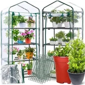 Szklarnie ogrodowe - Lehmann Mini Szklarnia Balkonowa Ogrodowa 4 Półki 158/ 68 50 cm - miniaturka - grafika 1