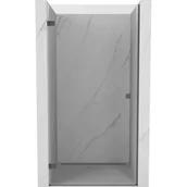 Ścianki i drzwi prysznicowe - Mexen Lunar-B drzwi prysznicowe uchylne lewe 80 cm, transparent, gun gray szczotkowany - 832-080-000-66-00-L - miniaturka - grafika 1