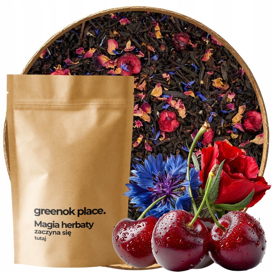 Herbata czarna Wiśniowa Symfonia 1000g wiśnia róża wiśniowa Aromatyczna