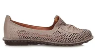 Półbuty damskie - Skórzane półbuty damskie Comfortabel 830036-09 szary - miniaturka - grafika 1