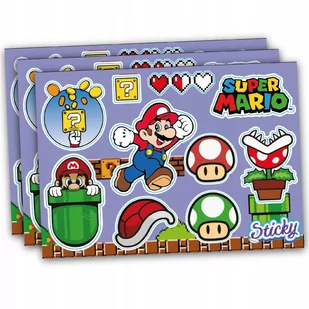 Naklejki MARIO GAMING na książkę, laptop wodoodporne MIX 11 szt - Scrapbooking - miniaturka - grafika 1