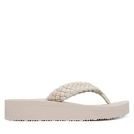 Klapki i japonki damskie - Japonki Tommy Hilfiger Th Wedge Cornrow Beach Sandal FW0FW09037 Écru - miniaturka - grafika 1