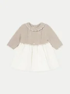 Sukienki i spódniczki dla dziewczynek - Mayoral Sukienka codzienna 2883 Beżowy Regular Fit - miniaturka - grafika 1