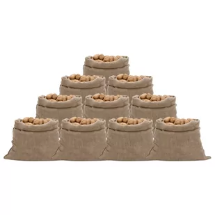 vidaXL Worki jutowe, 10 szt., 100x110 cm, 100% juta, 220 g/m² - Plecaki - miniaturka - grafika 1