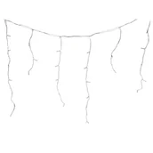 Oświetlenie świąteczne - Lampki zewnętrzne 100 LED multikolor sople transformator programator i dodatkowe gniazdo 0,7 x 8,5 m Cortina - miniaturka - grafika 1