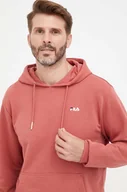 Bluzy męskie - Fila bluza męska kolor różowy z kapturem gładka - miniaturka - grafika 1