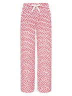 Spodnie sportowe damskie - Naturana Spodnie dresowe w kolorze różowo-białym - miniaturka - grafika 1