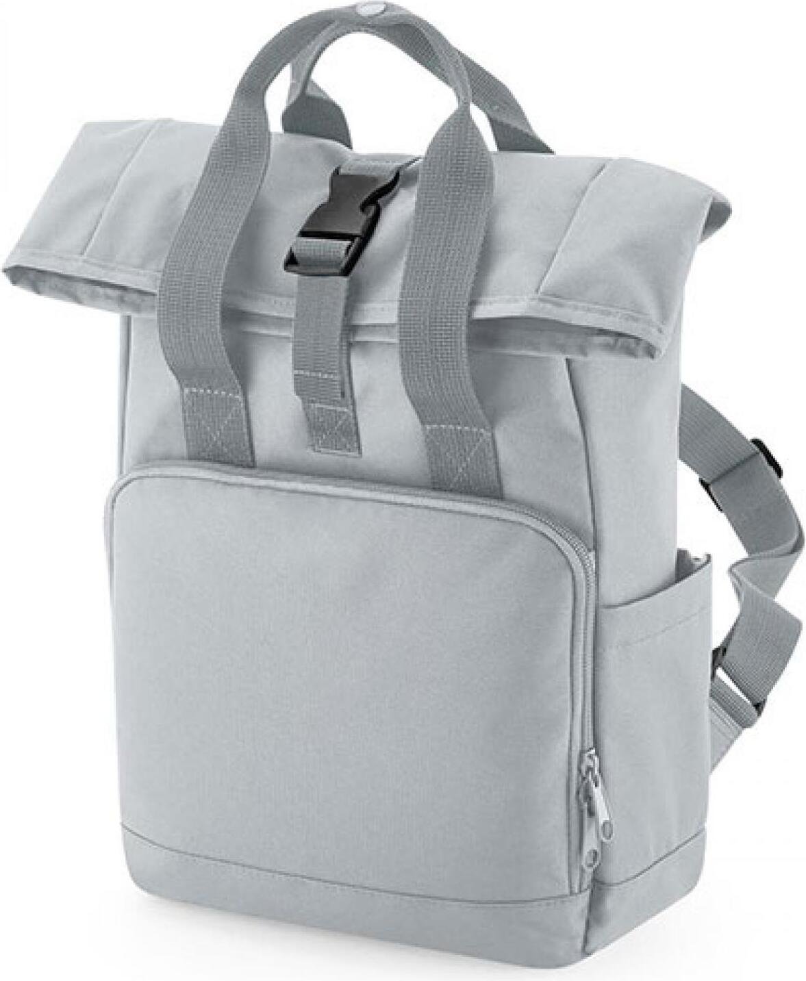 Plecak na kółkach BagBase Recycled Mini z podwójnym uchwytem