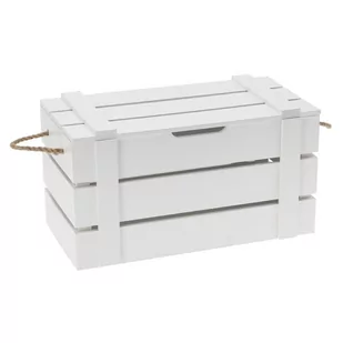 Pudełko z pokrywą drewniane białe - Pudełka i szkatułki - miniaturka - grafika 1