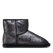 Buty dla dziewczynek - Śniegowce EMU Australia Wallaby Mini Metallic Teens T12358 Czarny - miniaturka - grafika 1