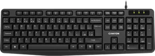 CANYON KB-1 UK Przewodowa Czarna - Klawiatury - miniaturka - grafika 1