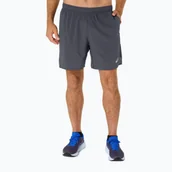 Spodnie sportowe męskie - Spodenki do biegania męskie ASICS Core 7IN carrier grey - miniaturka - grafika 1