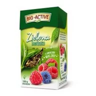 Herbata - Big-Active Big-Active Zielona herbata liściasta z owocem maliny 100 g - miniaturka - grafika 1