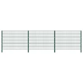 Ogrodzenia - GSTORE Panel ogrodzeniowy ze słupkami żelazny 5,1 x 1,2 m zielony GS-278663 - miniaturka - grafika 1