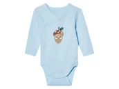 Body dla niemowląt - Lupilu Kopertowe body niemowlęcy z biobawełny Jasnoniebieski 74/80 - miniaturka - grafika 1