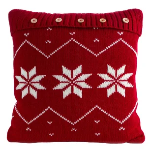 Poszewka na poduszkę świąteczna Flake czerwona 45 x 45 cm - Pozostałe akcesoria świąteczne - miniaturka - grafika 1