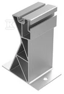 Akcesoria do kolektorów i fotowoltaiki - Uchwyt montażowy skrajny wysoki, aluminiowy - 11 stopni, 80mm(K-45-7-80) - miniaturka - grafika 1