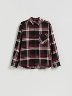 Koszule męskie - Reserved - Koszula regular fit w kratę - czerwony - miniaturka - grafika 1