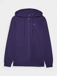 Męska bluza dresowa rozpinana z kapturem 4F 4FWMM00TSWSM1768 - granatowa - Bluzy sportowe męskie - miniaturka - grafika 1