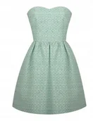 Sukienki - Naf Naf Sukienka Trapezowa Zielona Odkryte Plecy 40 Jmo - miniaturka - grafika 1