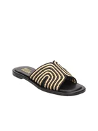 Kapcie damskie - Bullboxer Kapcie w kolorze beżowo-czarnym - miniaturka - grafika 1