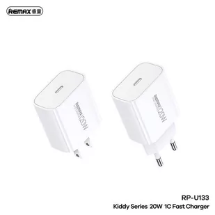 Ładowarka Sieciowa 20W USB-C Remax Kiddy Series RP-U133 biała - Ładowarki do telefonów Ładowarka Sieciowa 20W USB-C Remax Kiddy Series RP-U133 biała - Ładowarki do telefonów - miniaturka - grafika 1