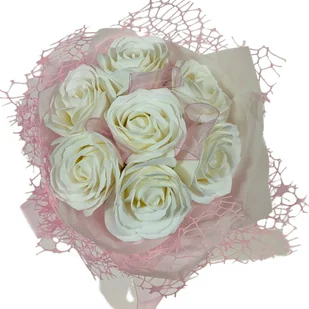 Bukiet, kwiaty mydlane, Ślub, Komunia - Sztuczne kwiaty - miniaturka - grafika 1