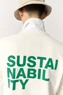 Bluzy męskie - ECOALF, bluza męska Taberalf, bez kaptura, bawełniana tkanina z recyklingu, męska bluza z recyklingu, bluza z kapturem męska, wygodna i lekka, Krem, XXL - miniaturka - grafika 1