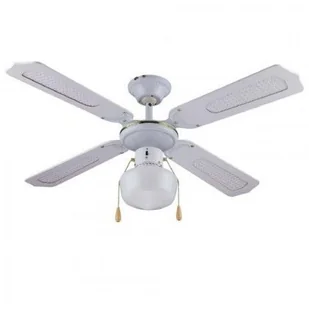 Wentylator sufitowy 4 łopatki 1 światło D.105 cm 50w Kolor BIAŁY DA54012 - Wentylatory sufitowe - miniaturka - grafika 1