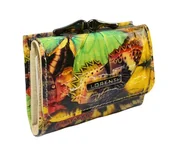 Portfele - Portfel Skórzany Lorenti Bułeczka Skóra Naturalna Z Klamrą 6418 MOTYLE - miniaturka - grafika 1