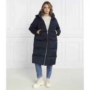 Płaszcze damskie - Tommy Hilfiger Puchowy płaszcz SATEEN HOODED MAXI - grafika 1