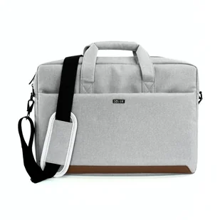 Torba na laptop materiałowa Solier SM03 Darwen szara - Torby męskie - miniaturka - grafika 1