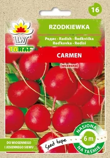 Toraf Rzodkiewka Carmen nasiona warzyw na taśmie 6m 00259 - Nasiona i cebule - miniaturka - grafika 1
