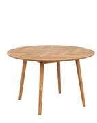 Stoły - Stół do jadalni Nagano, okrągły, drewaniany, jodełka - miniaturka - grafika 1