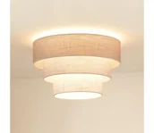 Lampy sufitowe - Brilagi - Plafon ALASKA LUNETA 1xE27/15W/230V śr. 45 cm szary/kremowy - miniaturka - grafika 1