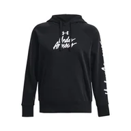Bluzy sportowe damskie - Bluza treningowa damska Under Armour Ua Rival Fleece Graphic Hdy - miniaturka - grafika 1