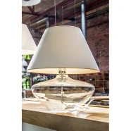 Lampa stołowa Madrid - kolor biały, transparentny - L008031215
