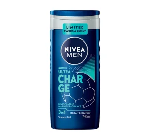 NIVEA MEN ULTRA CHARGE ŻEL POD PRYSZNIC 3W1 DLA MĘŻCZYZN 250ML - Żele pod prysznic dla mężczyzn - miniaturka - grafika 1
