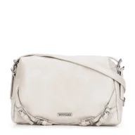 Torebki damskie - Damska torebka na ramię ze skóry ekologicznej biała - miniaturka - grafika 1