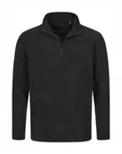Bluzy męskie - Bluza męska polarowa Stedman Active Fleece Half Zip ST5020 Black Opal XL - miniaturka - grafika 1