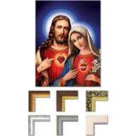 Ikony i obrazy sakralne - Obraz Serce Jezusa i Serce Maryi - miniaturka - grafika 1