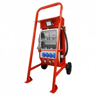 Rozdzielnica budowlana na stojaku z naświetlaczem eXT S/FI SET 32A 2x16A 4x230V schuko Doktorvolt 0027 - Rozdzielnie elektryczne - miniaturka - grafika 2