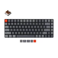 Klawiatury - Keychron K3 V2 Slim Rgb Optical Brown Hot-Swap K3-E3 jasnoszary - miniaturka - grafika 1