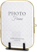 Ramki na zdjęcia - Ramka na zdjęcie zdjęcia metalowa złota 20x15x2,5 169268 - miniaturka - grafika 1