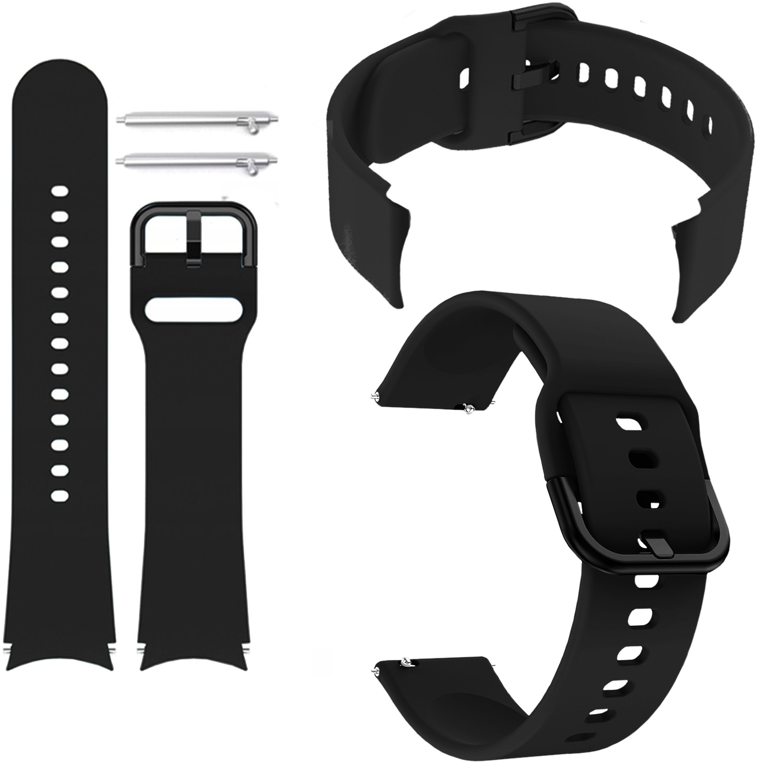 ChronSmarta Pasek ChronSmarta do smartwatch'a Samsung Galaxy Watch 4 5 6 7 40mm 42mm 46mm Classic Pro Czarny