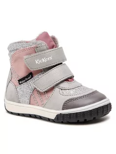 Buty dla dziewczynek - Kickers Śniegowce Sitrouille Wpf 585575-10-121 Szary - grafika 1
