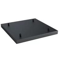 Akcesoria do oświetlenia - Kwadratowa metalowa osłonka sufitowa 40x40cm lakierowana w kolorze czarnym strukturalnym - na cztery przewody Kolorowe Kable - miniaturka - grafika 1