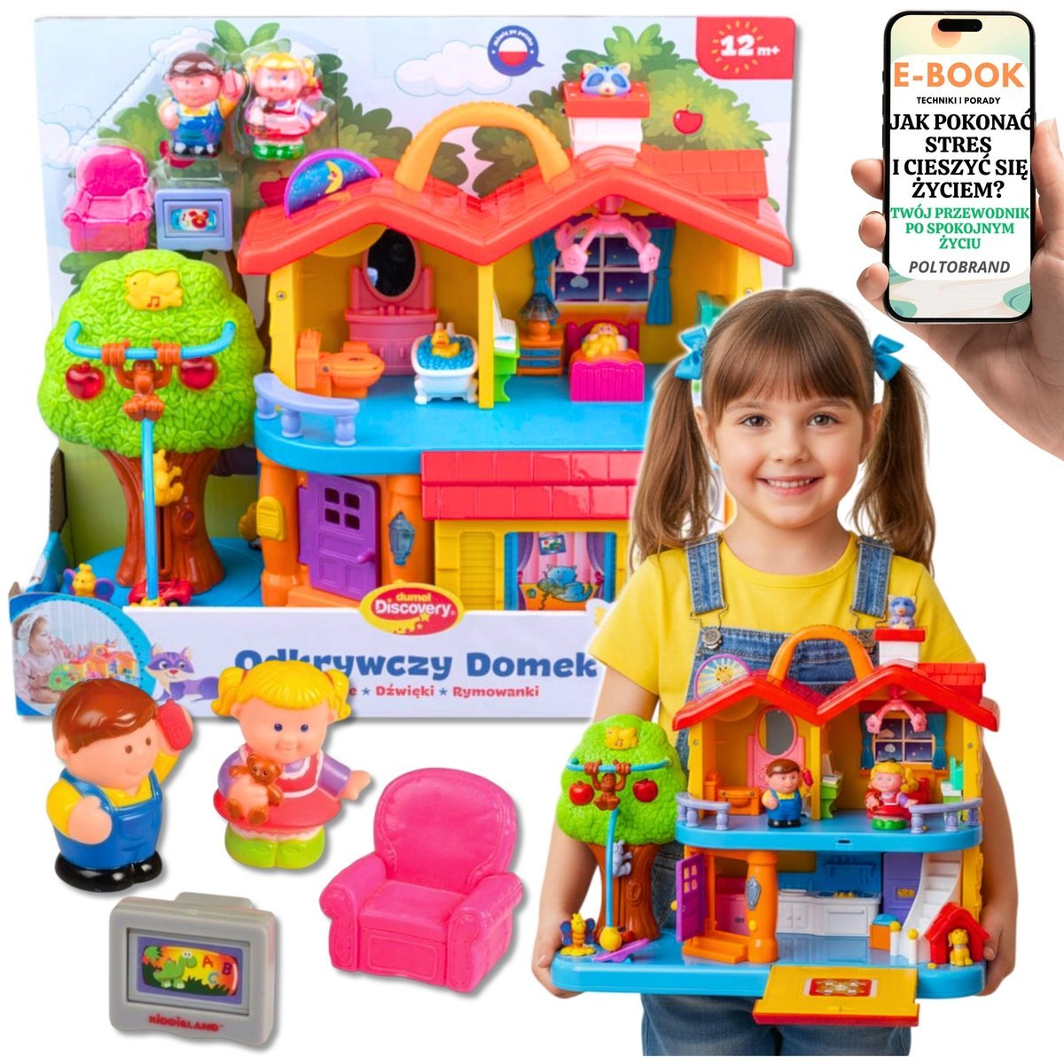 INTERAKTYWNY Domek DUMEL Discovery Dźwięki + Światła + Rymowanki Domek Dla 5 6 7 8 Latki + EBOOK-1