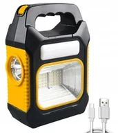Lampy ogrodowe - LATARKA LAMPA AKUMULATOR POWERBANK SOLARNA COB LED - miniaturka - grafika 1