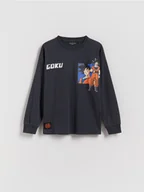 Bluzki dla chłopców - Reserved - Koszulka longsleeve Dragon Ball Z - ciemnoszary - miniaturka - grafika 1